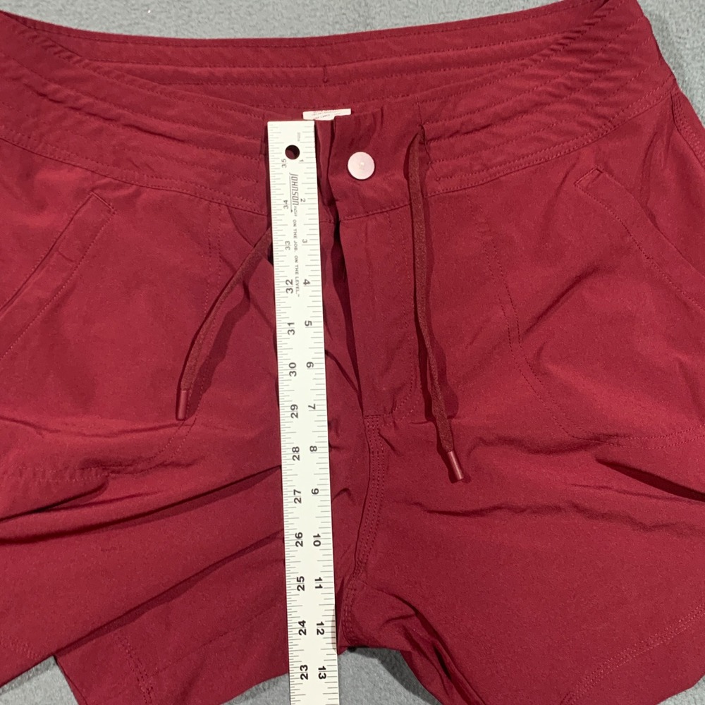 Athletic Works Women Red Casual Shorts Size LG 12-14 Drawstring Waist Pocketed - Picture 5 of 8